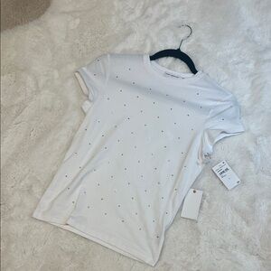 Good American Bright White Top with rhinestones